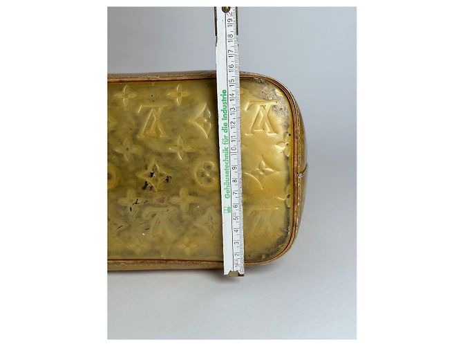 Bolsa de couro Vernis Louis Vuitton vintage amarela Amarelo - vista 12