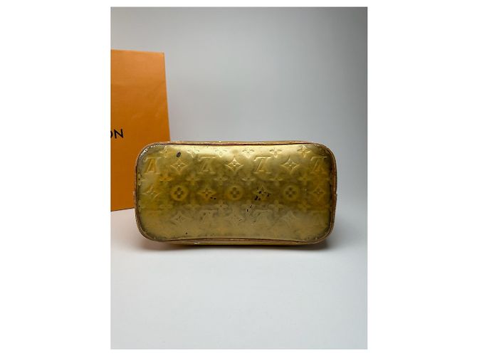 Bolsa de couro Vernis Louis Vuitton vintage amarela Amarelo - vista 13