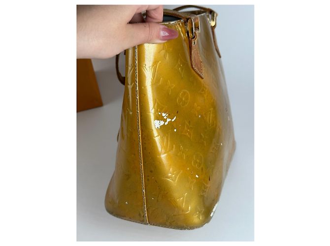 Bolsa de couro Vernis Louis Vuitton vintage amarela Amarelo - vista 14