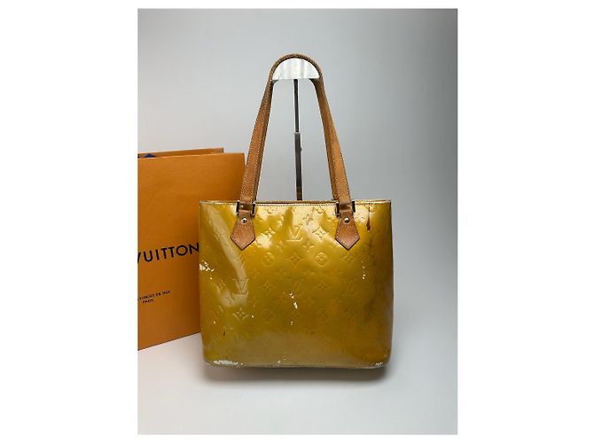 Bolsa de couro Vernis Louis Vuitton vintage amarela Amarelo - vista 15