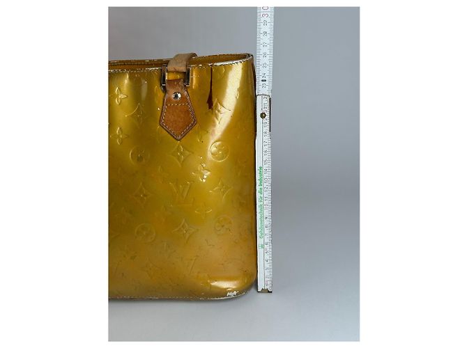 Bolsa de couro Vernis Louis Vuitton vintage amarela Amarelo - vista 3