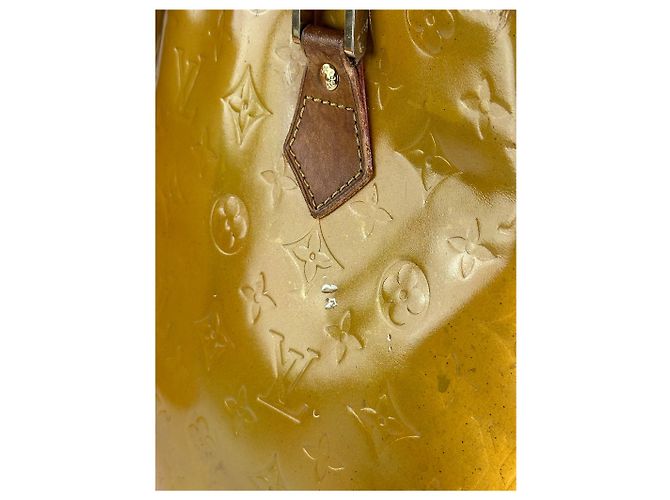 Bolsa de couro Vernis Louis Vuitton vintage amarela Amarelo - vista 5