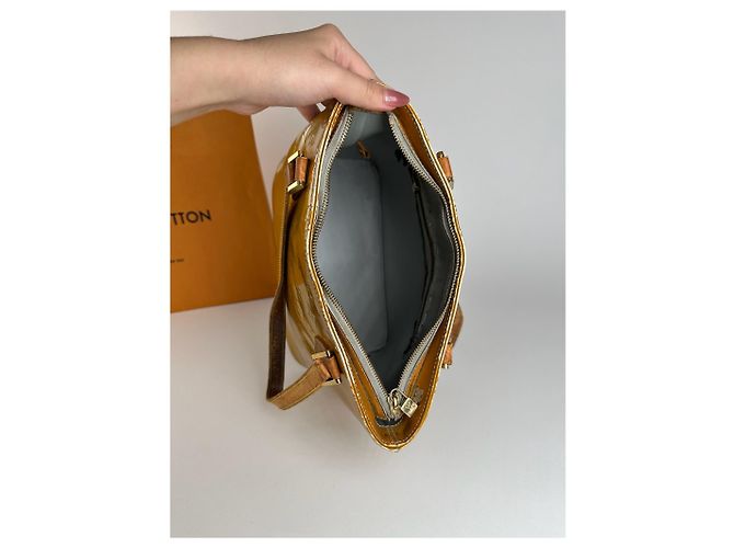 Bolsa de couro Vernis Louis Vuitton vintage amarela Amarelo - vista 8