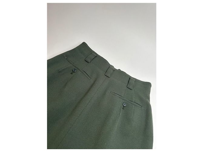 Gonna in lana vintage Dior verde M - vista 10
