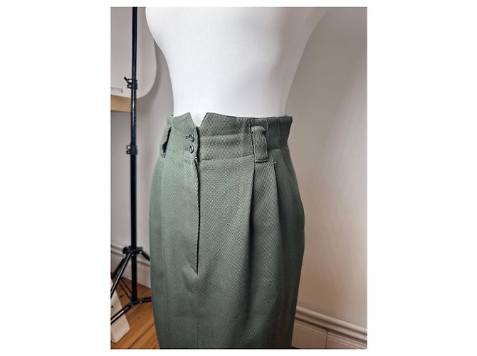 Gonna in lana vintage Dior verde M - vista 15