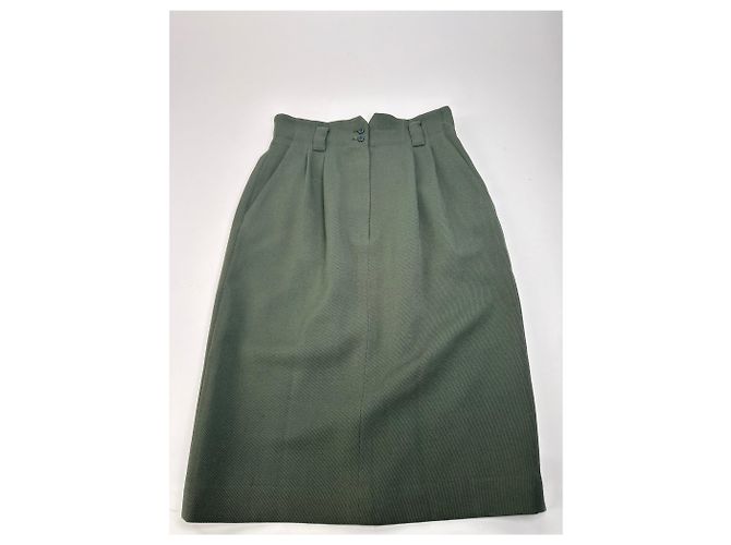 Gonna in lana vintage Dior verde M - vista 4