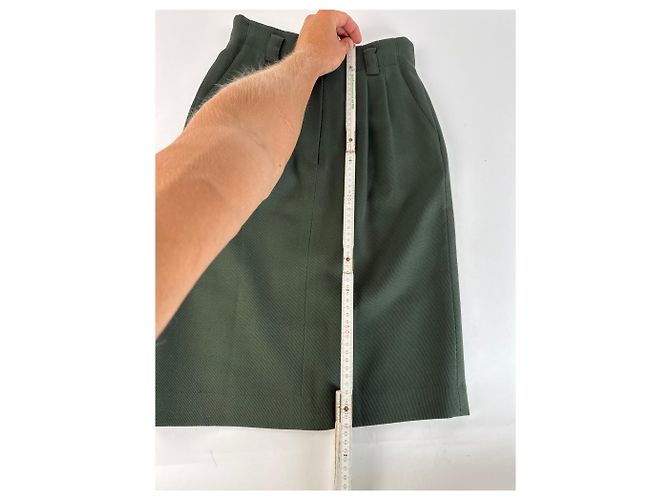 Gonna in lana vintage Dior verde M - vista 7