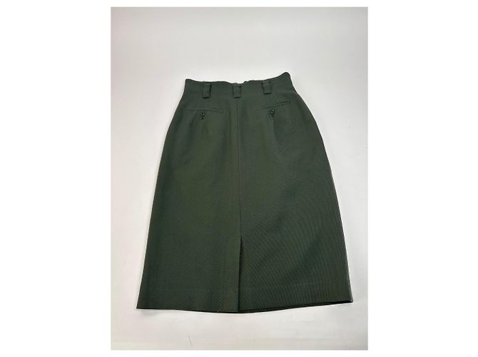 Gonna in lana vintage Dior verde M - vista 9