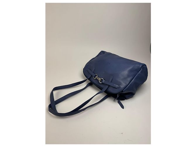 Vintage Courreges Ledertasche blau - Ansicht 11