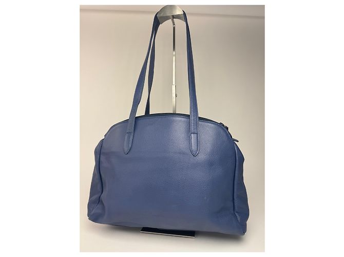 Vintage Courreges Ledertasche blau - Ansicht 2