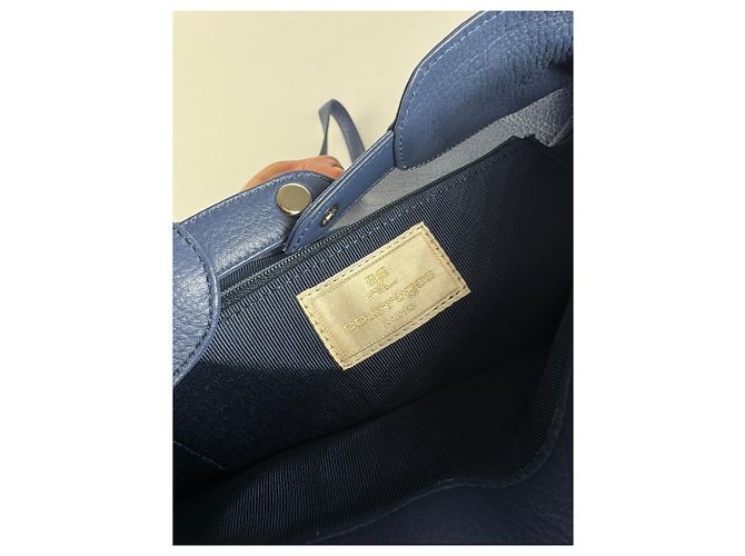 Vintage Courreges Ledertasche blau - Ansicht 4