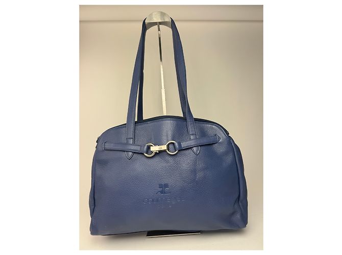 Vintage Courreges Ledertasche blau - Ansicht 6