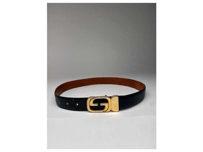 Vintage Gucci Ledergürtel schwarz - Ansicht 10