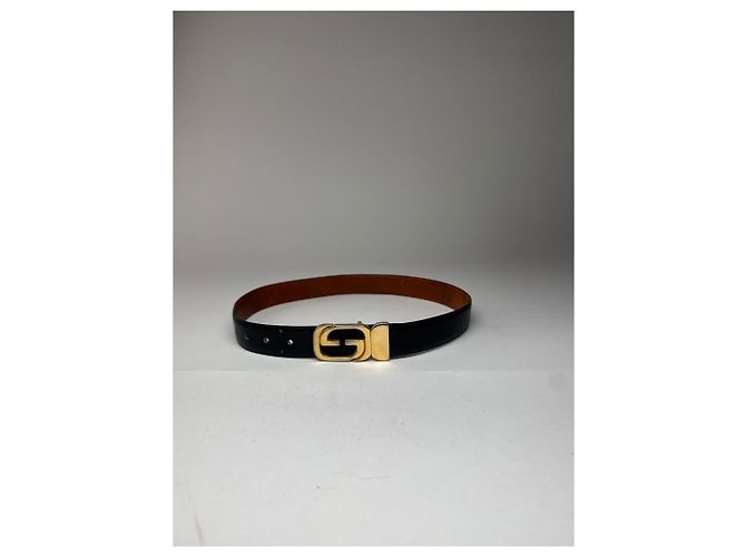 Vintage Gucci Ledergürtel schwarz - Ansicht 7
