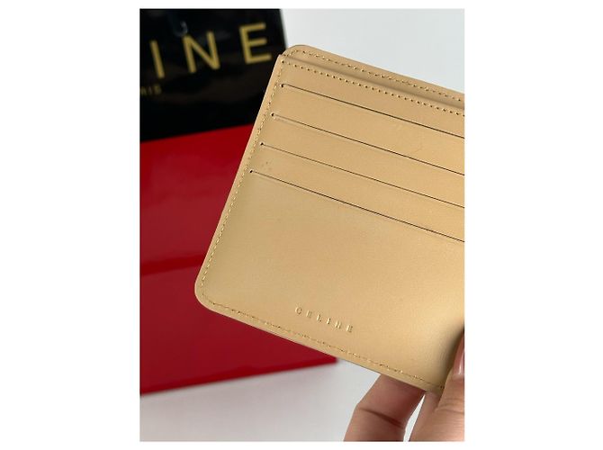 Céline Vintage Celine Paris Lederkartenhalter Monogramm Schwarz - Ansicht 5
