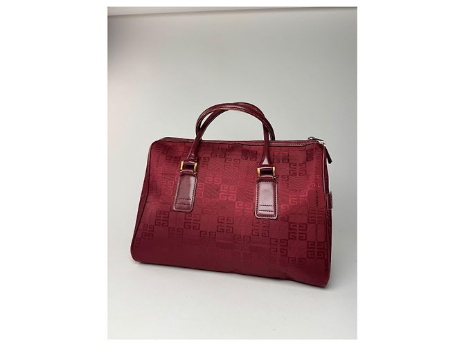 Vintage Givenchy Mini Boston Tasche burgunderrot Bordeaux - Ansicht 11