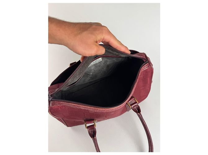 Vintage Givenchy Mini Boston Tasche burgunderrot Bordeaux - Ansicht 3
