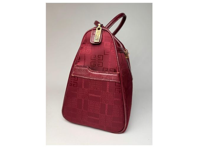 Vintage Givenchy Mini Boston Tasche burgunderrot Bordeaux - Ansicht 8