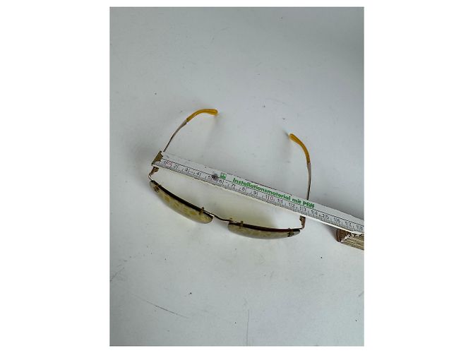 Céline Vintage Celine Paris rahmenlose Sonnenbrille Gelb - Ansicht 11