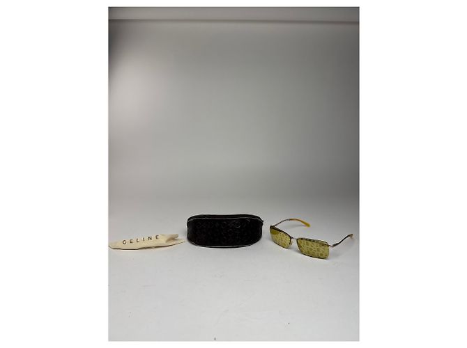 Céline Vintage Celine Paris rahmenlose Sonnenbrille Gelb - Ansicht 2