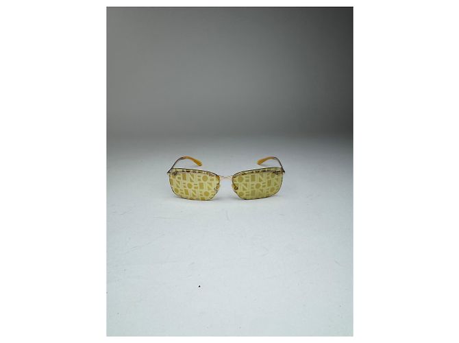 Céline Vintage Celine Paris rahmenlose Sonnenbrille Gelb - Ansicht 3