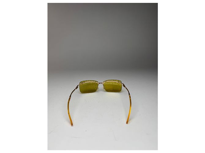 Céline Vintage Celine Paris rahmenlose Sonnenbrille Gelb - Ansicht 6