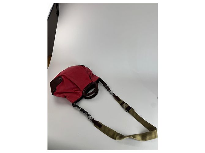 Vintage 2-Wege Marni Tasche rot braun - Ansicht 10