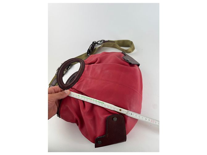 Vintage 2-Wege Marni Tasche rot braun - Ansicht 13