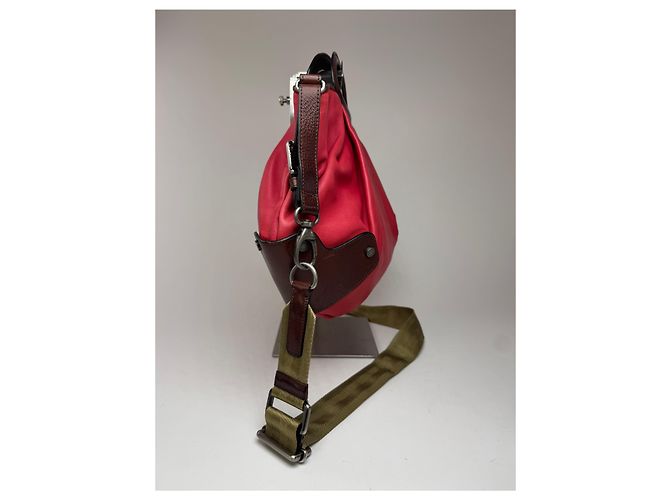 Vintage 2-Wege Marni Tasche rot braun - Ansicht 8