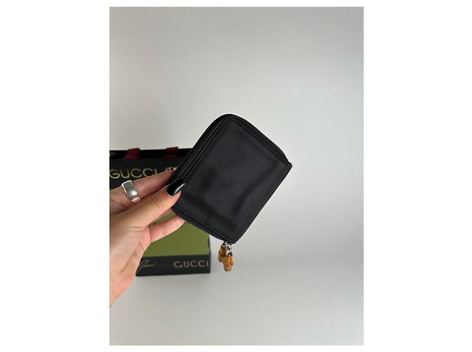 Vintage Gucci Bamboo Wallet black - view 11