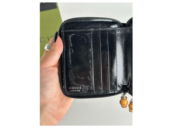 Vintage Gucci Bamboo Wallet black - view 7