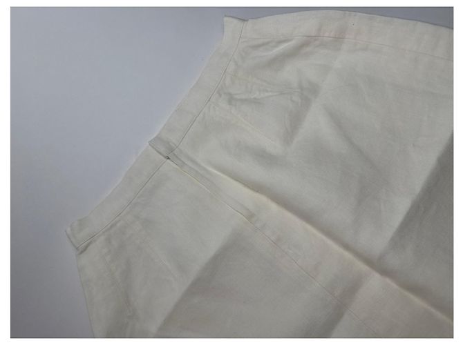 Falda vintage Dior blanca M Blanco - vista 5