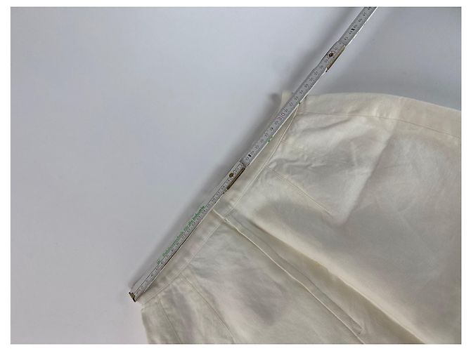 Falda vintage Dior blanca M Blanco - vista 7