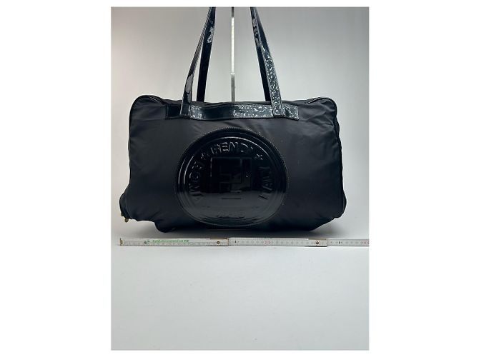 Borsa da viaggio vintage Fendi Roma nera Nero - vista 14