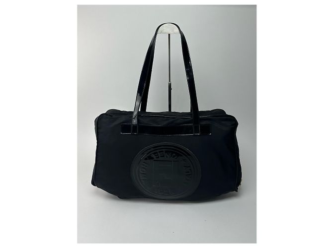 Borsa da viaggio vintage Fendi Roma nera Nero - vista 2