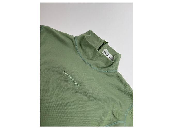 Vintage Balenciaga Rollkragenpullover grün M - Ansicht 5