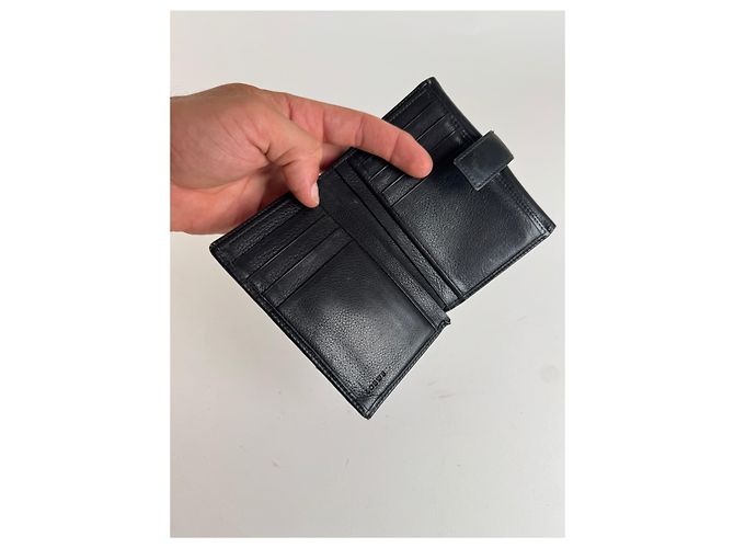 Vintage Loewe Anagram Leather wallet black - view 5