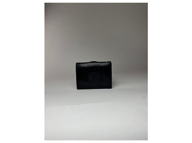 Vintage Loewe Anagram Leather wallet black - view 7