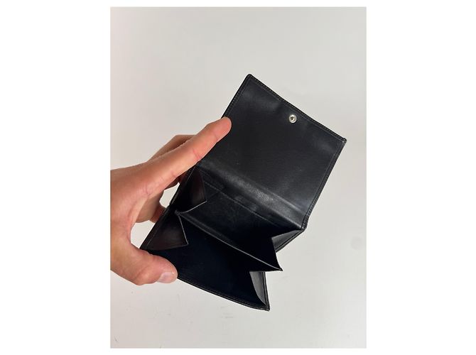 Vintage Loewe Anagram Leather wallet black - view 8