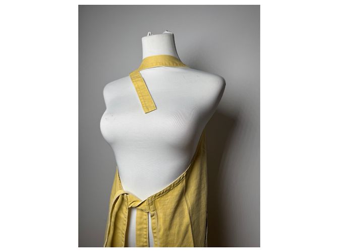 Abito in cotone vintage Issey Miyake giallo M - vista 14