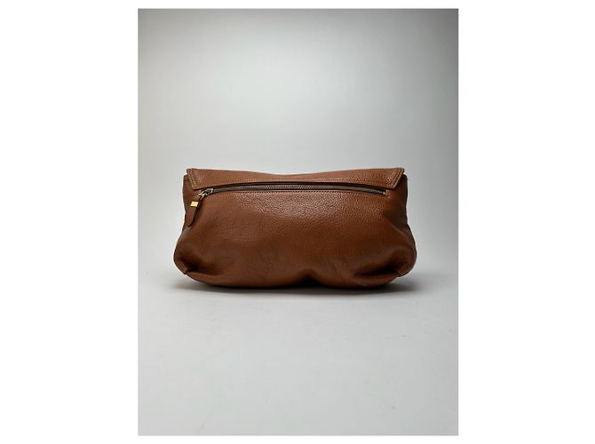 Clutch in pelle vintage Givenchy marrone - vista 2