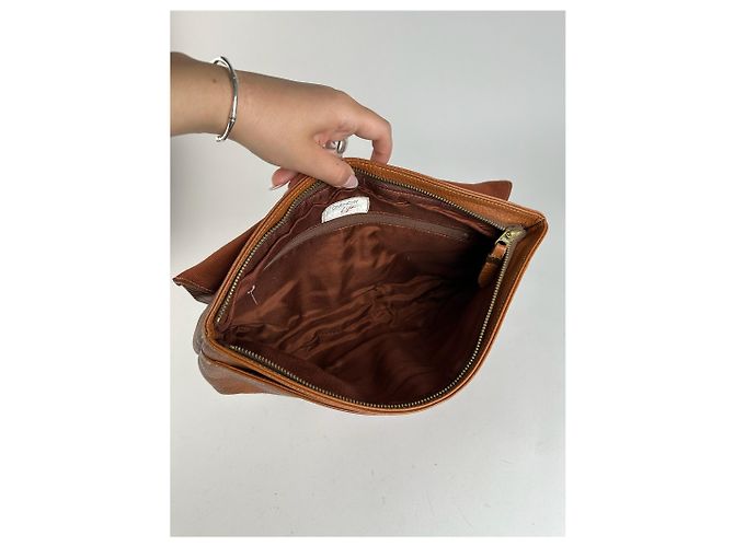 Clutch in pelle vintage Givenchy marrone - vista 6