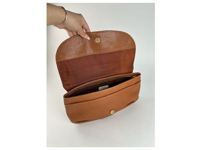 Clutch in pelle vintage Givenchy marrone - vista 7