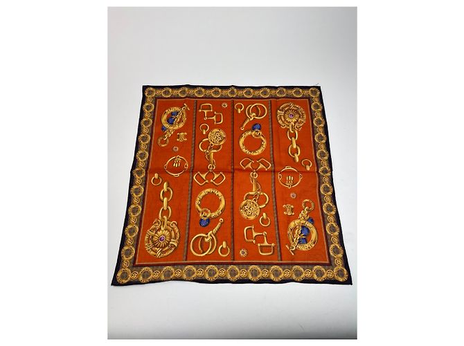 Céline Vintage Celine Baroque Scarf gold orange - view 10