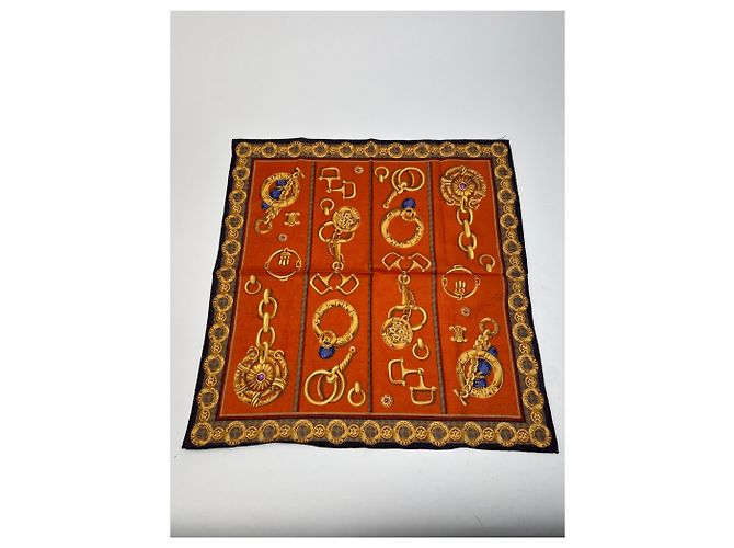 Céline Vintage Celine Baroque Scarf gold orange - view 4
