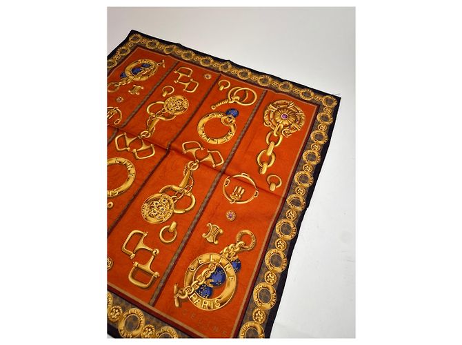 Céline Vintage Celine Baroque Scarf gold orange - view 7
