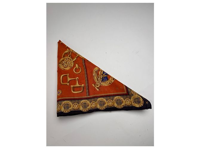 Céline Vintage Celine Baroque Scarf gold orange - view 9