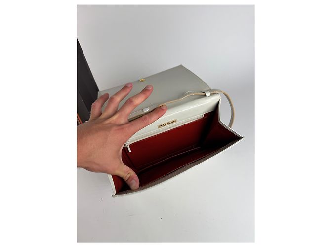 Vintage Yves Saint Laurent Ledertasche weiß - Ansicht 4