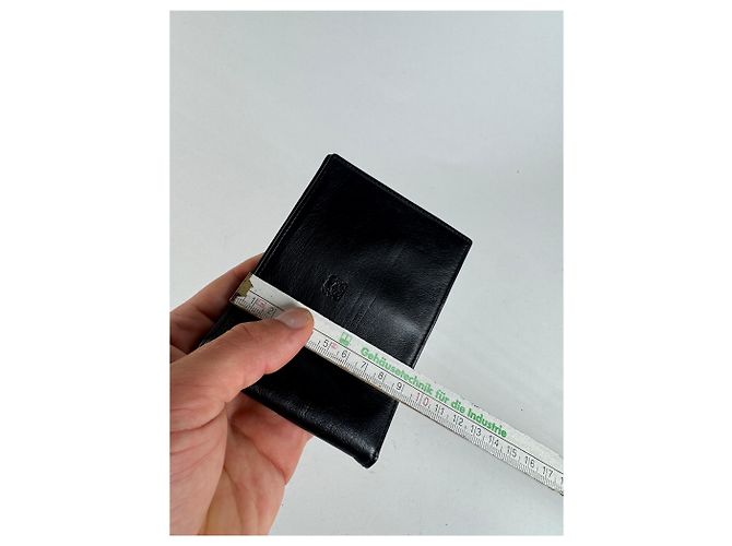 Vintage Loewe Madrid Flapable leather wallet black - view 11