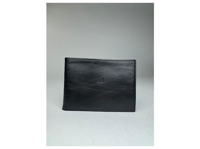 Vintage Loewe Madrid Flapable leather wallet black - view 12